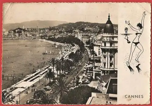 [Ansichtskarte] Frankreich - Alpes Maritimes ( 06 ) Cannes : Die Croisette und das Viertel "Le Suquet ". 