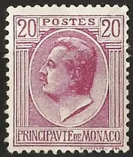 Monaco 1924 - Mi 80 - YT 78 - Prinz Ludwig II - MH*