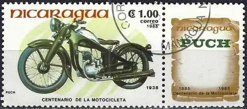 Nicaragua 1985 - Mi 2570 - YT 1370 - Motorrad "Puch"