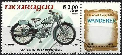 Nicaragua 1985 - Mi 2571 - YT Pa 1093 - Motorrad "Wanderer"