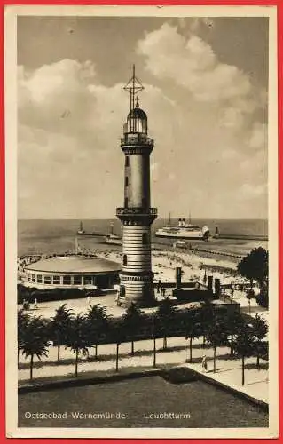 [Ansichtskarte] Deutschland - Rostock - Ostseebad Warnemünde : Der Leuchtturm. 