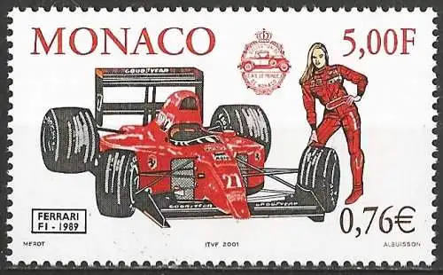 Monaco 2000 - Mi 2528 - YT 2276 - Auto Ferrari F1 - MNH**