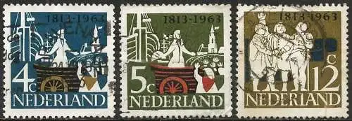 Niederlande 1963 - Mi 813/15 - YT 787/89 - Unabhängigkeit, 150 Jahre