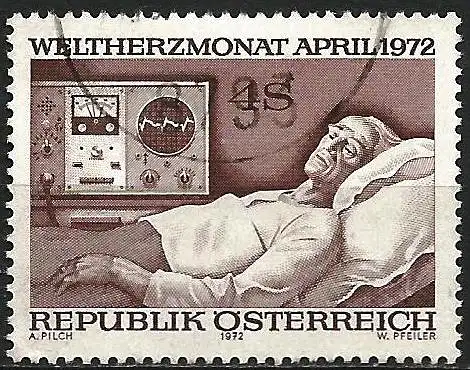 Österreich 1972 - Mi 1386 - YT 1214 - Weltmonat des Herzens