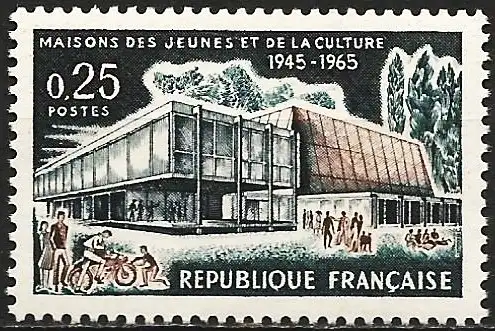 Frankreich 1965 - Mi 1507 - YT 1448 - Häuser für Jugendliche und Kultur - MNH**