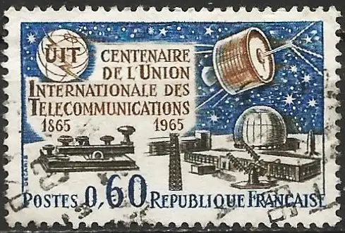 Frankreich 1965 - Mi 1510 - YT 1451 - Hundertjahrfeier der Internationalen Fernmeldeunion