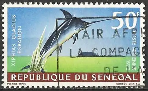 Senegal 1972 - Mi 508 - YT Pa 121 - Schwertfisch - Flugpost