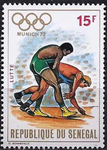 Senegal 1972 - Mi 494 - YT 368 - Olympische Spiele von Munich : Griechisch-Römisches - MNH**