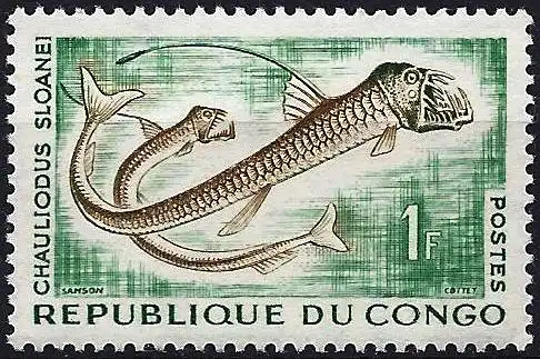 Kongo (Braz) 1961 - Mi 14 - YT 143 - Fisch - MNH**