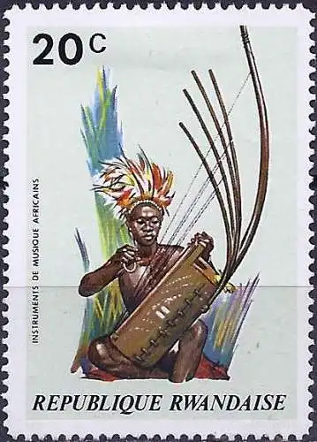 Ruanda 1973 - Mi 558A - YT 519 - Musikinstrument - MNH**