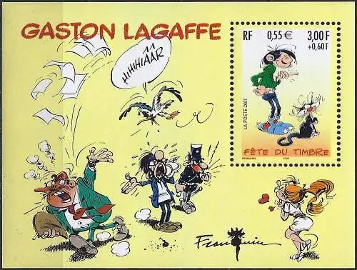 Frankreich 2001 - Mi BL 24 - YT BF 34 - Comic : Gaston Lagaffe - MNH**