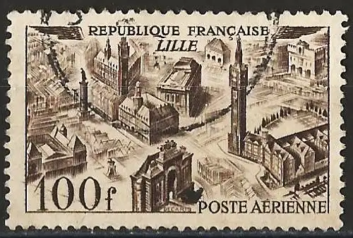 Frankreich 1949 - Mi 861 - YT Pa 24 - Lille - Luftpost