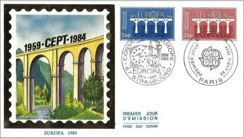 Frankreich 1984 – FDC : Mi 2441/42 - YT 2309/10 - Europa CEPT