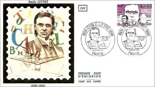 Frankreich 1984 – FDC : Mi 2424 - YT 2328 - Emile Littré