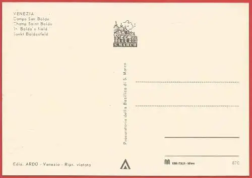 [Ansichtskarte] Italien - Venedig : Sankt Boldosfeld. 