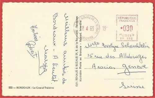 [Ansichtskarte] Frankreich - Gironde (33) Bordeaux : Das große Stadttheater. 