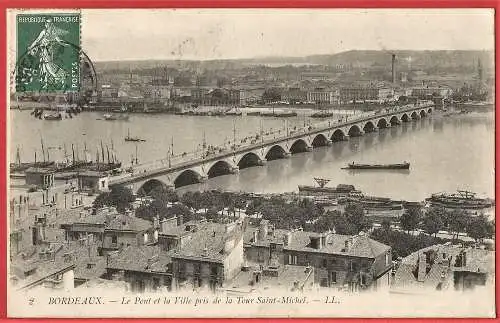 [Ansichtskarte] Frankreich - Gironde (33) Bordeaux : Die Die Steinerne Brücke. 