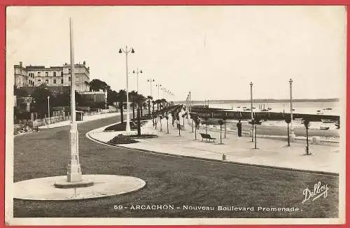 [Ansichtskarte] Gironde - Arcachon : Der Neue Boulevard und die Promenade. 