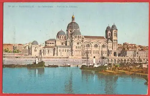 [Ansichtskarte] Frankreich - Bouches-du-Rhône (13) Marseille : Kathedrale und Hafen von Joliette. 