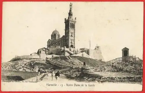 [Ansichtskarte] Frankreich - Bouches-du-Rhône (13) Marseille : Die Basilika Notre Dame de la Garde. 