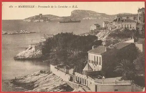 [Ansichtskarte] Frankreich - Bouches-du-Rhône (13) Marseille : Die Corniche-Spaziergang. 