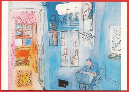 [Ansichtskarte] Gemälde von Raoul Dufy  "Die Werkstatt “ - Troyes Museum für moderne Kunst. 