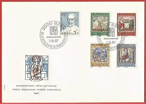 Schweiz 1965 - Mi 853/57 - YT 786/90 - Pro Patria - FDC