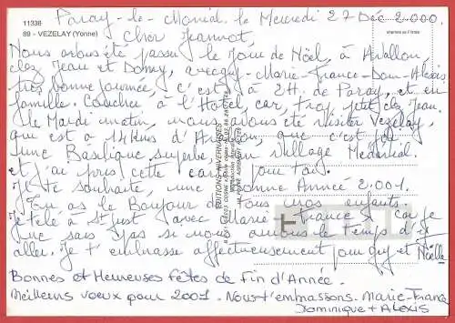 [Ansichtskarte] Frankreich - Yonne (89 ) Vézelay : Der Ewige Hügel und die Basilika. 