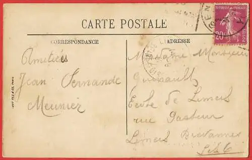 [Ansichtskarte] Frankreich - Yonne ( 89 ) Sens : Pferdekutsche vor dem Bahnhof. 