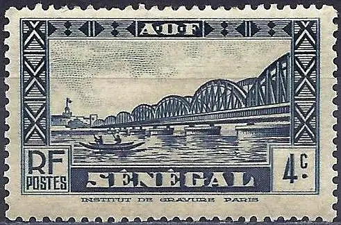 Senegal 1935 - Mi 121 - YT 116 - Die Brücke Faidherbe, Dakar - MNG