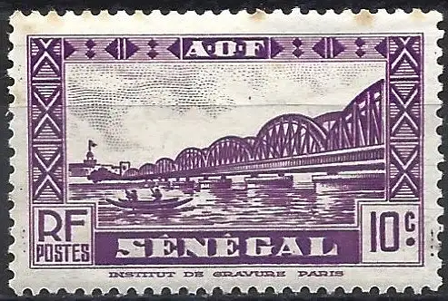 Senegal 1935 - Mi 123 - YT 118 - Die Brücke Faidherbe, Dakar - MNH**