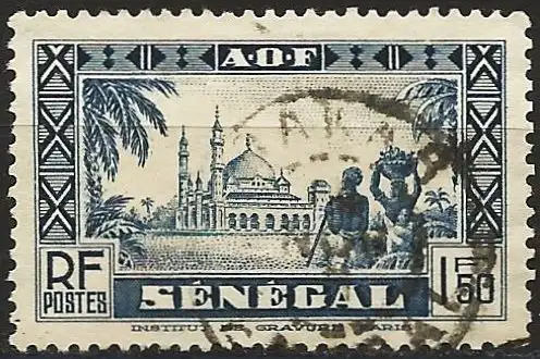 Senegal 1935 - Mi 140 - YT 131 - Die Moschee Djourbel