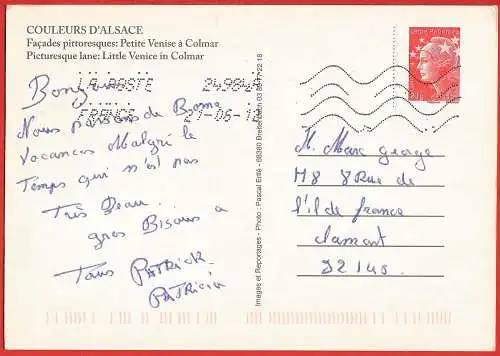 [Ansichtskarte] Frankreich - Haut-Rhin ( 68 ) Colmar : Fassaden von " Klein-Venedig “. 