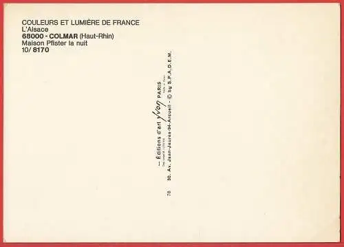 [Ansichtskarte] Frankreich - Haut-Rhin ( 68 ) Colmar : Das Haus Pfister. 