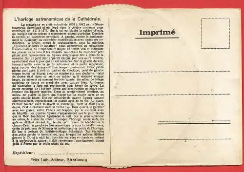 [Ansichtskarte] Frankreich - Bas-Rhin ( 67 ) Straßburg : Astronomische Uhr der Kathedrale
Ansichkarte mit Drehmechanismus. 