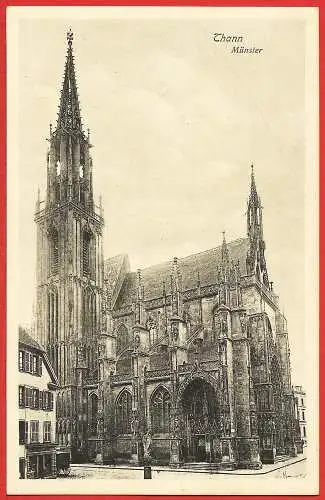 [Ansichtskarte] Frankreich - Bas-Rhin ( 67 ) Thann : die Stiftskirche Saint-Thiébaud de Thann. 