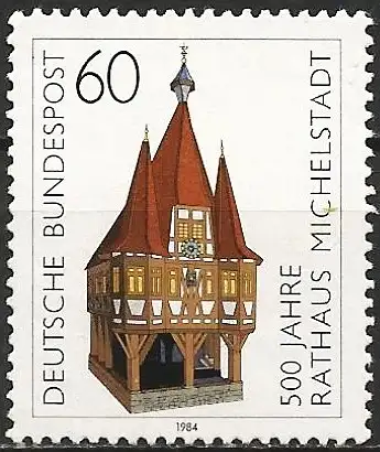 Deutschland BDR 1984 - Mi 1200 - YT 1032 - Rathaus von Michelstadt - MNG