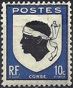 Frankreich 1946 - Mi 752a - YT 755 - Wappen von Korsika - MNH**
