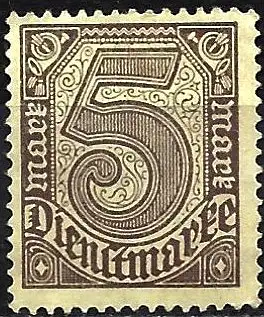 Deutsches Reich 1920 - Mi D 33a - YT S 28 - Dienstmarke - MNG