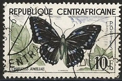 Zentralafrikanisch Rep. 1960 - Mi 9 - YT 9 - Schmetterling