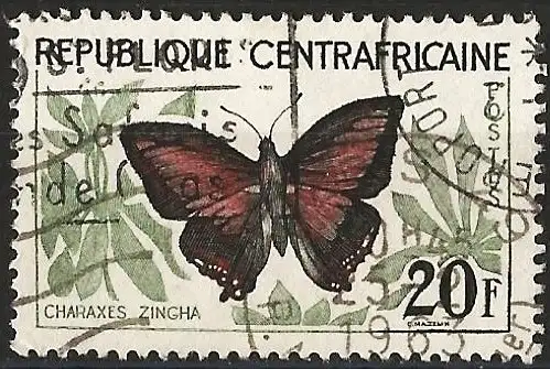 Zentralafrikanisch Rep. 1960 - Mi 10 - YT 10 - Schmetterling