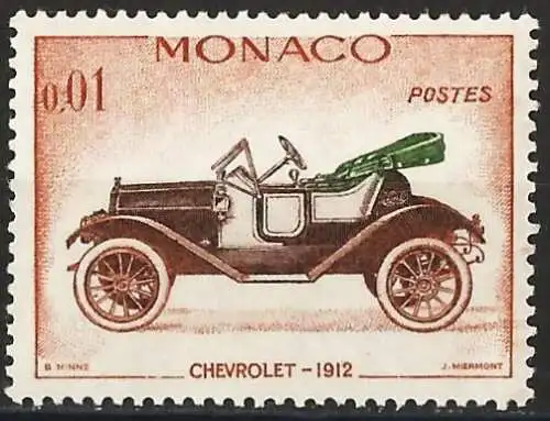 Monaco 1961 - Mi 673 - YT 557 - Oldtimer Chevrolet - MH*