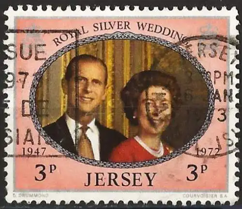 Jersey 1972 - Mi 74 - YT 68 - Königin Elizabeth II. und Prinz Philip