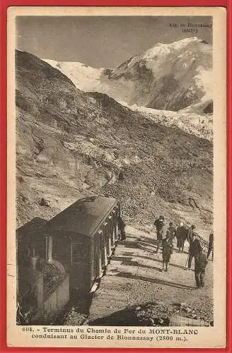 [Ansichtskarte] Frankreich - Endstation der Mont-Blanc-Bahn. 