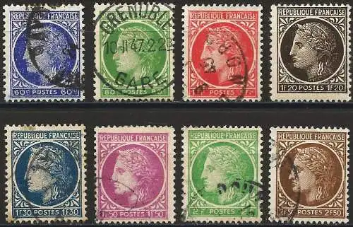 Frankreich 1945 - Mi 678...688 - YT 674 bis 681 - Ceres ( Komplette Serie )