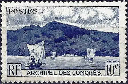 Komoren 1950 - Mi 20 - YT 1 - Anjouan-Bucht - MNH**