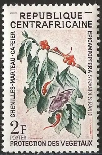 Zentralafrikanisch Rep. 1965 - Mi 88- YT 55 - Insekt - MNH**