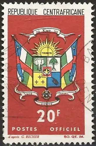 Zentralafrikanisch Rep. 1965 - Mi D5 - YT S5 - Wappen