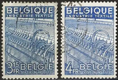 Belgien 1948 - Mi 812/813 - YT 769/770 - Export: Textilien