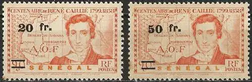 Senegal 1944 - Mi 231 & 232 - YT 196 & 197 - Rene Caillie - MNH**